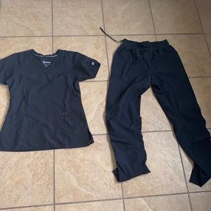 Black Full Set Scrubs